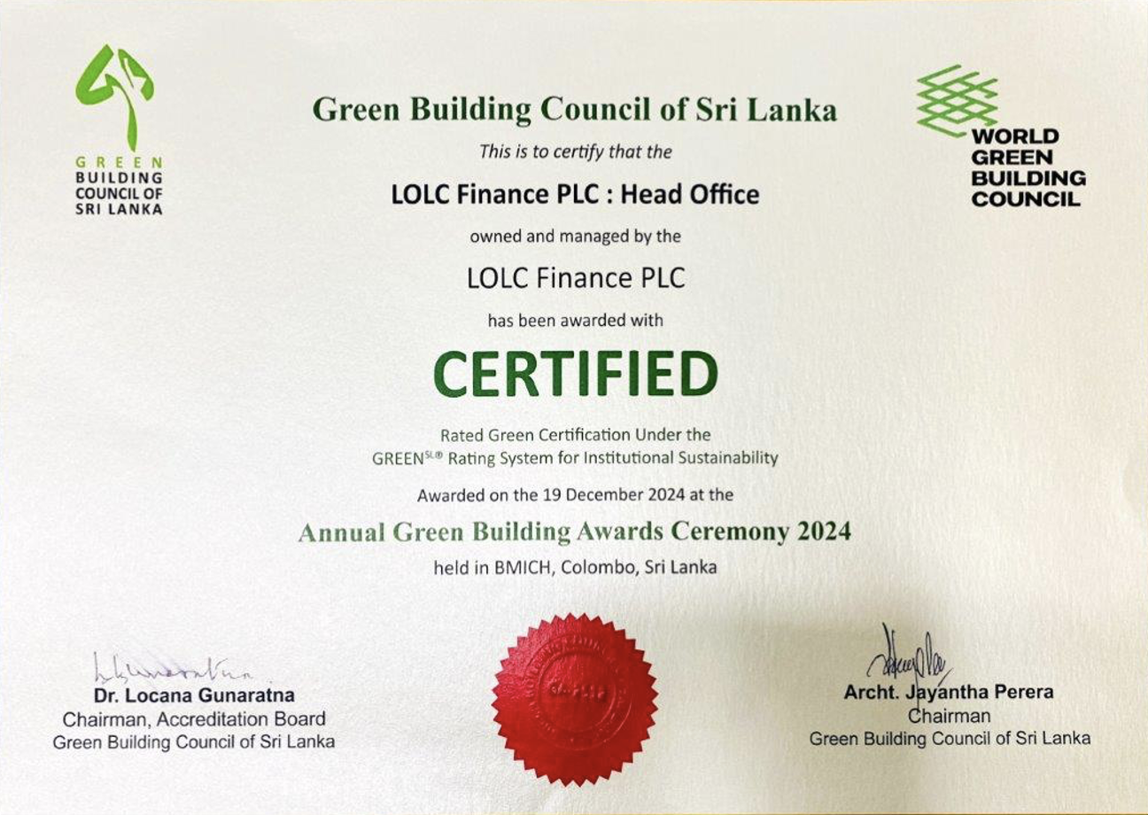 Green Building Council Certificate